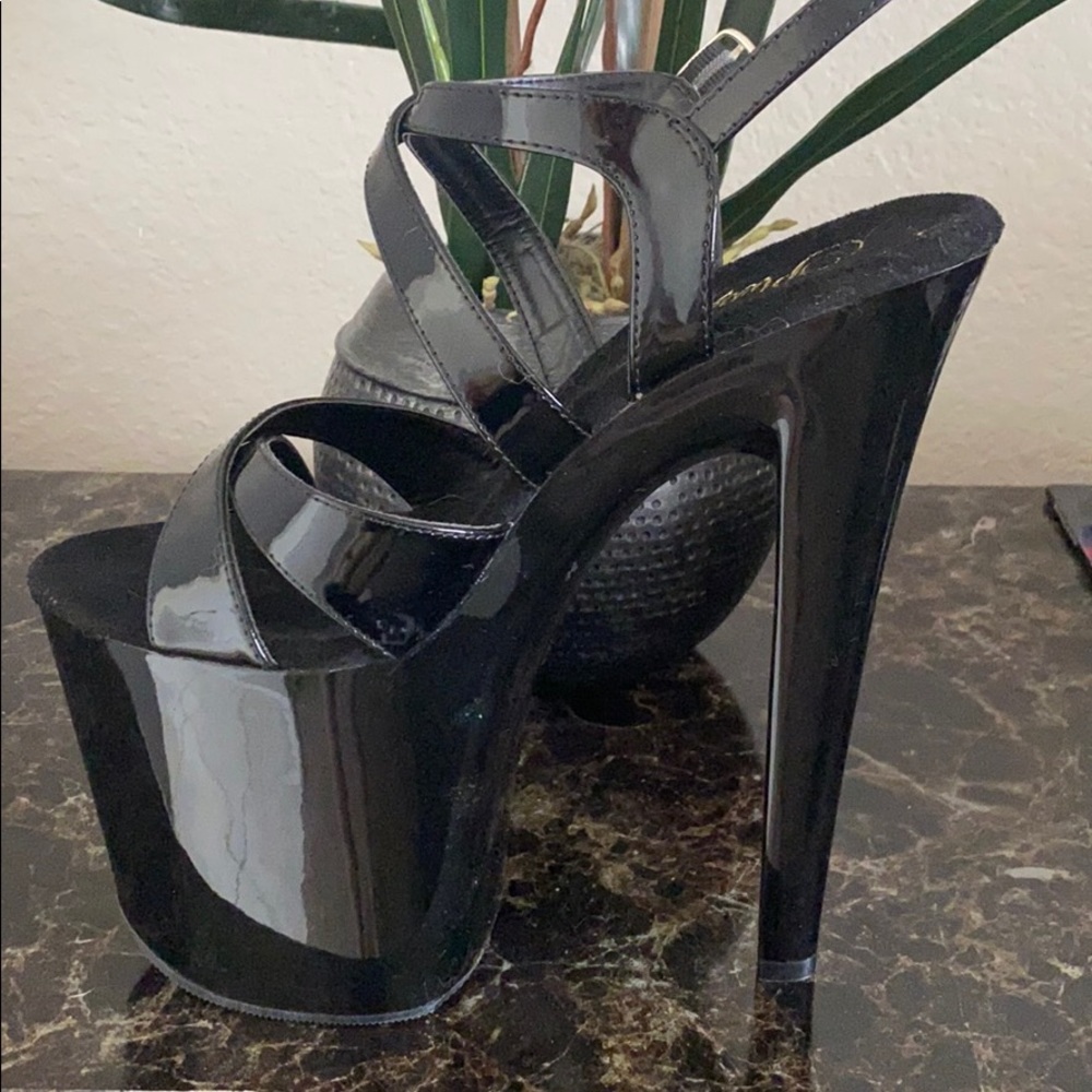 BRAND NEW Black Stripper Heels - Pleaser